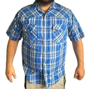 Canyon Guide Outfitters Pearl Snap Plaid shirt XLG